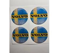 4x Volvo Aufkleber für Radnabenkappen Selbstklebende Embleme für Felgen
