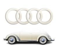 4x Weißwandringe Weißwandreifen 13 Zoll Weiß Echt Gummi Auto Tuning