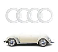 4x Weißwandringe Weißwandreifen 15 Zoll Weiß Echt Gummi Kein TÜV