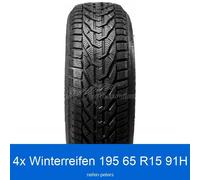 4x Winterreifen Taurus Winter 3PMSF 195/65 R15 91H | 41415