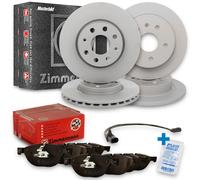 4x ZIMMERMANN Bremsscheiben + Beläge Vorne + Hinten passend für VW Golf V + VI