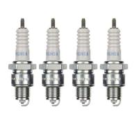 4x Zündkerze BPR6HSA - passend für Honda Roller & Motorräder - Zündkerzen Set für 50-125 ccm Scooter/Moped/Mokick - entstört, 14 mm Gewinde, 12,7 mm Länge