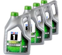 4x5L MOBIL ESP 0W40 MOTORÖL passend für PORSCHE C40 A40 MB 229.52/51 ACEA C2 C3