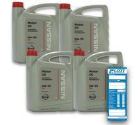 4x5L Original Nissan 5W-30 Motoröl 5W30 ACEA C4 DPF Diesel API SM CF KE900-90043 KE900-90043