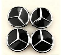 4x75mm Nabendeckel für Mercedes Benz Felgendeckung Radnabenabdeckung Nabendeckel