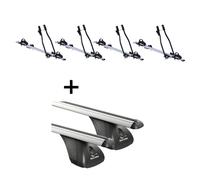 4xFahrradträger SAGITTAR+Dachträger VDP für für Peugeot 5008 5Tür 09-16