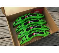 4xGrün Audi Sline B3 A3 A4 A6 A8 Q5 Scheibenbremse Bremssattel Abdeckung Haltbar