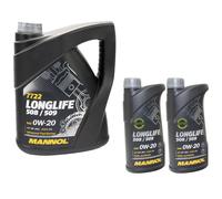 5+2 Liter Mannol Longlife 508 00 509 00 VW 0W20 Motoröl Opel C5 dexos1 MB 229.71