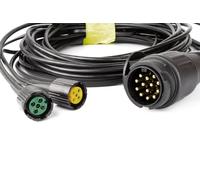 5,5 m Kabelbaum für Pkw-Anhänger mit 13-poligem Stecker und 5-poligem Bajonettanschluss