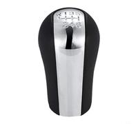 5 Gang Schaltknopf Ergonomisch für Toyota Modellreihe | Erste Schicht Leder, Metall-Chrom, langlebig, komfortabler für griff, schwarzes Design(6 Speed)