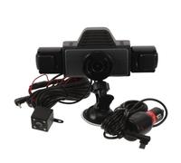 5-Kanal Dashcam 2k mit 360° Rundumsicht und 3-Zoll Display | ABS Gehäuse, Infrarotmodule und Superkondensator, für Taxi und Flottenfahrzeuge, Schwarz