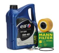 5 Liter elf Evolution 900 SXR 5W-40 Motoröl + Schraube + MANN HU10002z Ölfilter