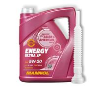 5 Liter Mannol Energy Ultra JP 5W-20 Motoröl Öl passend für Opel Ford Nissan + Schlauch MN7906-5