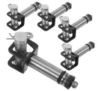 5 Sätze Hydraulikheber Ersatzteile 11mm 2 Tonnen Eisen | Rangierwagenheber Satz mit Frontrolle, Handhebel und Sicherungsclip, Silberfarben, für Werkstatt