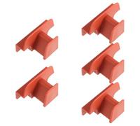 5 Stück Auto Brillenhalter für Mittelkonsole, Kunststoff ABS orange | Klebemontage mit Einzelnen Haltern und Clips, für Brillen und Fahrten im Auto