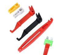 5 Stück Mini Sicherungszieher Set, 5 Größen Kfz Sicherungszieher Werkzeug aus Kunststoff, Sicherungszieher Abziehwerkzeug für Auto, LKW, Motorrad, Ersatz und Management Kit