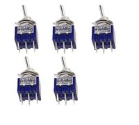 5 Stücke Miniatur Hebel Kippschalter Einpoliger Umschalter EIN-AUS-EIN/EIN-EIN 120VAC 6A 1/4 Zoll Montage MTS-102 103 202 203(MTS-203)