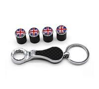 5 Teile/Satz England Nationalflagge Autoreifen Rad Ventilkappen mit Schraubenschlüssel Autoreifen Ventilkappen Auto Styling