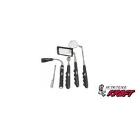 5-tlg Inspektions Spiegel Magnetheber Set Teleskop Magnet Stab Stift LED Lampe