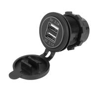 5 V 4.2A Doppelter 2USB Ladegeraet Buchse Adapter Steckdose fuer 12 V 24 V Auto Motorrad (blau)