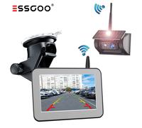 5" Wireless HD Monitor Solarbetrieben Magnet Rückfahrkamera für LKW Anhänger RV