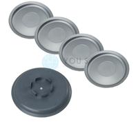 5 x Nabenkappen Nabendeckel Felgendeckel 155,0 - 57,5 mm - silber - NEU