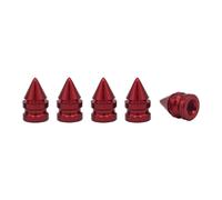 5 x YOU.S Ventilkappen Nieten Reifenventil Rot Metallic für Auto LKW Motorrad