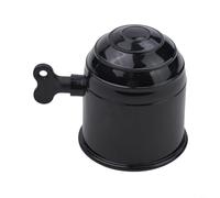 50 mm Anhängerkupplungsschutz, abschließbar, für Wohnwagen, Anhänger, Diebstahlschutz, Staubschutz mit Schraubbefestigung, schwarz/silberfarben, Kunststoff (schwarz)