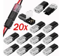 50x Auto Stecker 2 Polig Steckverbindung Steckverbinder Wasserdicht KFZ Kabel DE
