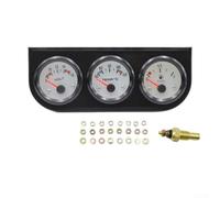 52 mm 3-in-1 Dreifach-Auto-Messgerät-Set mit Öldruck, Wassertemperatur und Volt-Messgerät für 12-V-Fahrzeuge, ABS- und Metallgehäuse, einfache Installation (C)