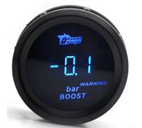 52 mm digitales Armaturenbrett-Messgerät für Fahrzeugdiagnose inkl. Turbo-Boost, Wasser-, Öltemperatur, Öldruck, Spannung und Abgastemperatur (Manometer BAR)