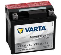 58008 VARTA 504012003A514 Powersports AGM Motorradbatterie, 12 V, 4Ah, YTX5L-BS