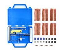 58tlg Reifenreparaturset Auto Heavy Duty für PKW Motorrad LKW ATV Traktor | Reifen Reparaturset Reifenpannen-Reparatur-Kit Tragbares Reifen-Flickset Auto Notfall-Reifenreparatur