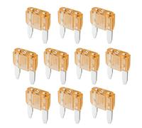 5A KFZ Mini Sicherungen - 10 Stück Set für 5V 12V 24V 32V | 11mm Größe | Stecksicherungen für Boot, Motorrad, Wohnmobil & Roller | Autosicherungen als Flachsicherungen Ersatzsicherungen - Beige