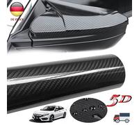5D Carbon Folie Autofolie Glanz Schwarz KFZ Klebefolie 50x152cm Selbstklebend DE