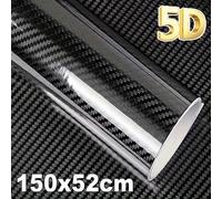 5D Carbon Folie,Schwarz Autofolie 152 X 50cm,Selbstklebend Autofolie Glanz