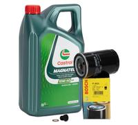 5L CASTROL MAGNATEC 10W-40 A/B + BOSCH Ölfilter für VW GOLF 1-3 PASSAT POLO T4
