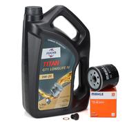 5L FUCHS TITAN 0W-20 Motoröl MAHLE Ölfilter für VW GOLF 7 8 POLO 5 6 1.0-1.5 TSI