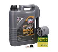 5L LIQUI MOLY 0W20 + MANN Ölfilter für VW GOLF 7 8 PASSAT B8 POLO 1.0-1.5 TSI
