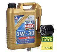5L LIQUI MOLY 5W30 LONGLIFE III + MANN Ölfilter für VW GOLF 4 5 6 POLO 1.0-1.6