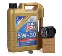 5L LIQUI MOLY 5W30 LONGLIFE III + ORIGINAL Ölfilter für VAG 1.0-1.6 030115561AN
