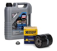 5L LIQUI MOLY Motoröl 5W30 dexos2 + HENGST Ölfilter für OPEL ASTRA CORSA ZAFIRA