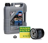5L LIQUI MOLY Motoröl 5W30 dexos2 + MANN Ölfilter für OPEL ASTRA CORSA ZAFIRA
