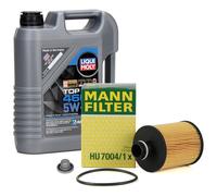 5L LIQUI MOLY Motoröl 5W30 dexos2 MANN Ölfilter für OPEL ASTRA J CORSA 1.3 CDTI