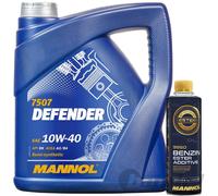 5 Liter MANNOL Defender 10W-40 Motoröl mit 500ml MANNOL Ester Additive