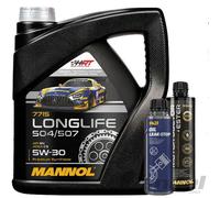 5L MANNOL MOTORÖL LONGLIFE 5W30 für VW504/507+MOTOR DOCTOR +ESTER+OIL-LEAK-STOP