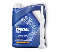 5L Mannol Special Plus 10W-30 Motoröl passend für ACEA A3/B3 VW 505.00 501.01 + Schlauch MN7512-5