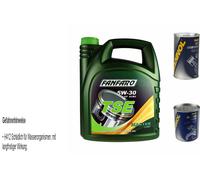 5L Motoröl FANFARO TSE 5W-30 Öl 1x MANNOL Leak-Stop ADDITIV+Motor Doctor