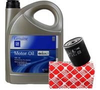 5L ORIGINAL GM 5W-30 dexos1 Gen3 ÖL+FEBI ÖLFILTER für OPEL ASTRA K CORSA E MOKKA