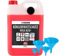 5L TECPO KÜHLERFROSTSCHUTZ ROT ROSA G12+ bis -40°C KÜHLMITTEL + TRICHTER-SET